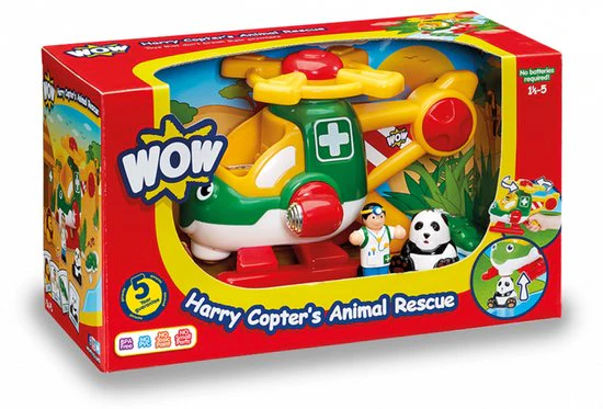 WOW Toys - Speelgoedhelikopter Harry Copter Animal Rescue | Dierenredding Speelset - Image 3