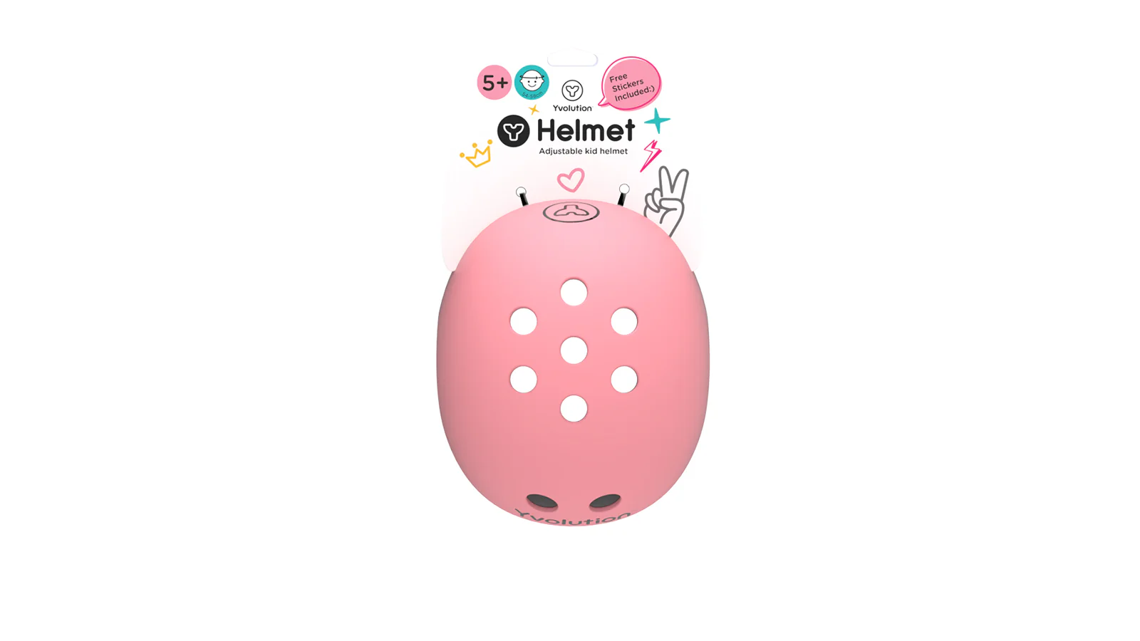 Yvolution - Helm Roze | Veiligheid en Stijl voor Jonge Avonturiers