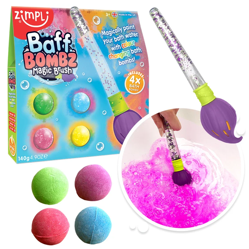 Zimpli Kids - Badspeeltje Toverstaf Magic Brush Baff Bombz | Kleurrijk