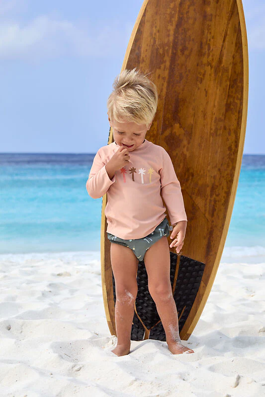 Lassig - Zwem T-shirt Rashguard | Palms Peach - Image 3