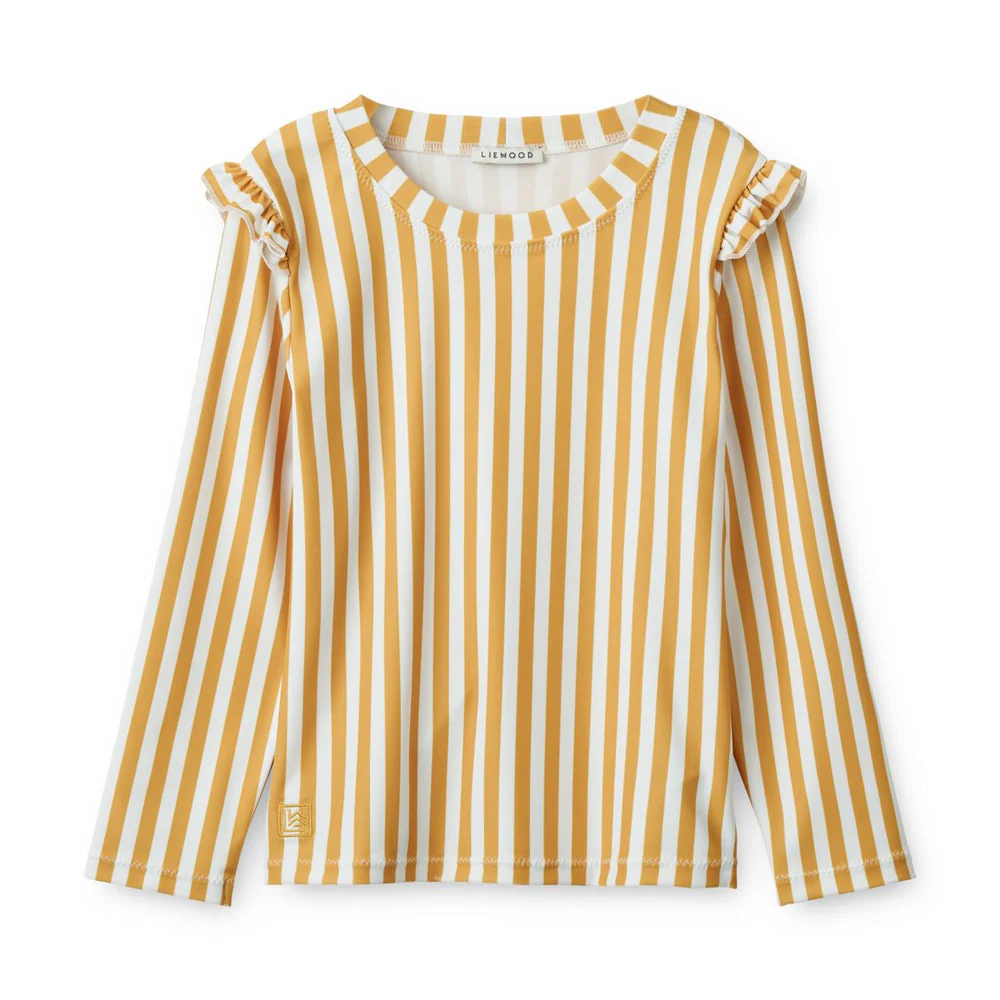 Zwem T-shirt Tenley Stripe Yellow Mellow / White