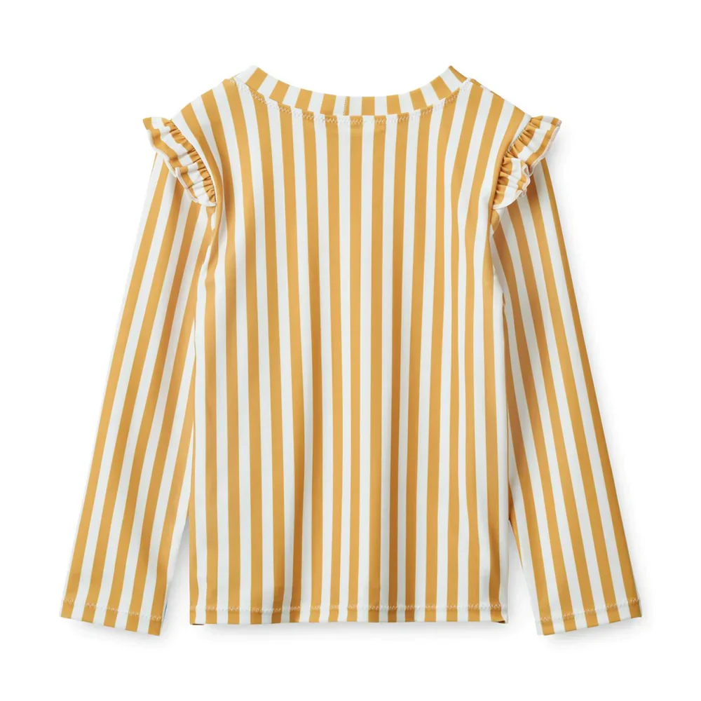 Zwem T-shirt Tenley Stripe Yellow Mellow / White - Image 2
